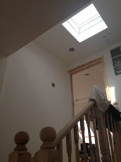 Loft conversion/re-wire – N8 0JA (landing down lights/entrance to Bed 2)
